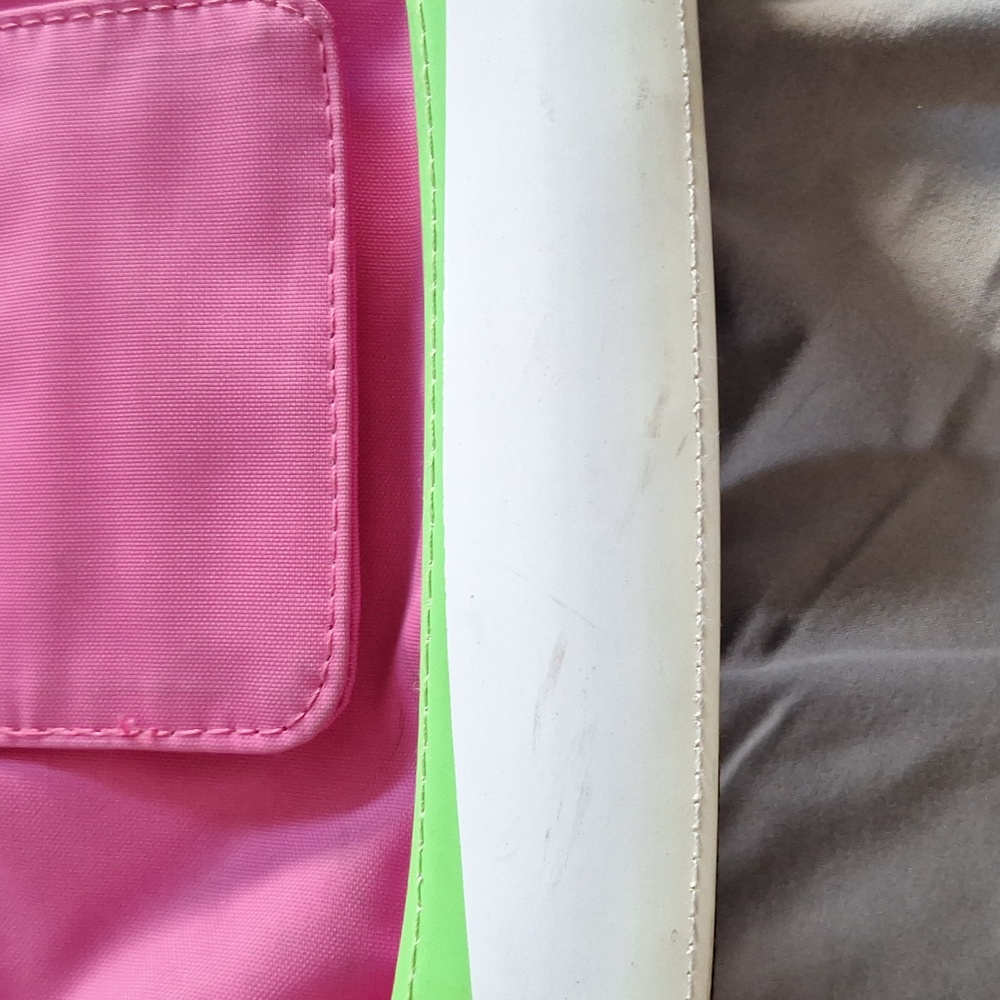 Pink and Green Women's Shoulder Bag - Picture 11 of 11